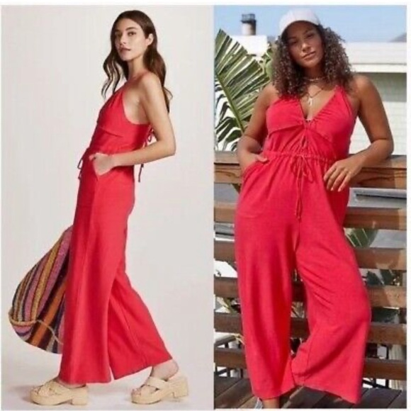 NWT Anthropologie Daily Practice Jumpsuit Romper romantic Beach Summer Spring - Picture 8 of 8